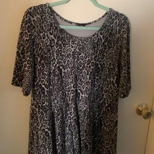 Cheetah print short sleeve top